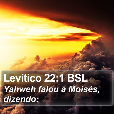 Levítico 22:1 BSL Bible Verse Image