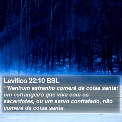 Levítico 22:10 BSL Bible Verse Image