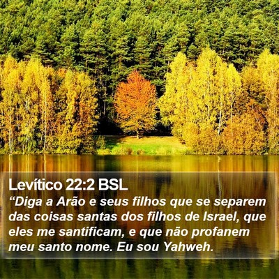 Levítico 22:2 BSL Bible Verse Image