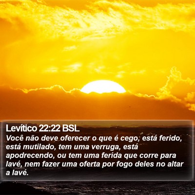 Levítico 22:22 BSL Bible Verse Image