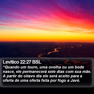 Levítico 22:27 BSL Bible Verse Image