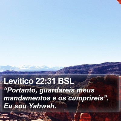 Levítico 22:31 BSL Bible Verse Image