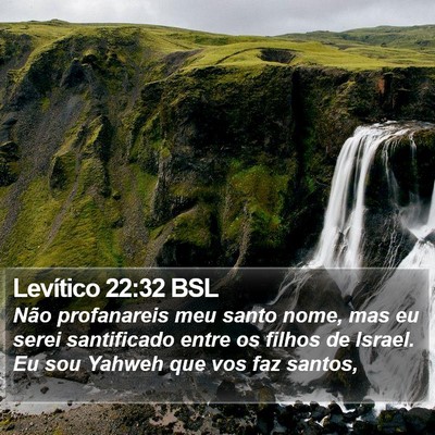 Levítico 22:32 BSL Bible Verse Image