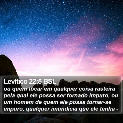 Levítico 22:5 BSL Bible Verse Image