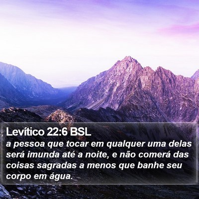 Levítico 22:6 BSL Bible Verse Image