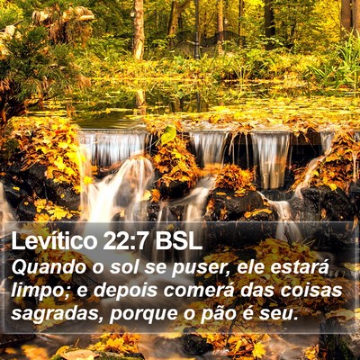 Levítico 22:7 BSL Bible Verse Image