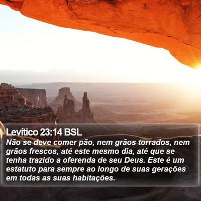 Levítico 23:14 BSL Bible Verse Image