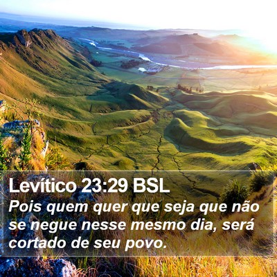 Levítico 23:29 BSL Bible Verse Image