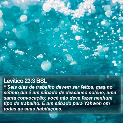 Levítico 23:3 BSL Bible Verse Image