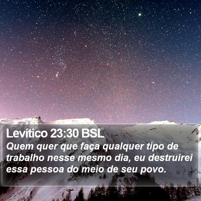 Levítico 23:30 BSL Bible Verse Image