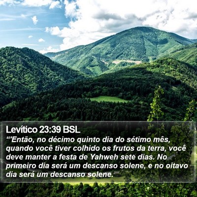 Levítico 23:39 BSL Bible Verse Image
