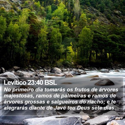 Levítico 23:40 BSL Bible Verse Image