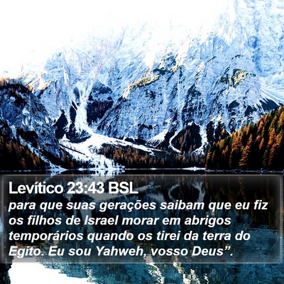 Levítico 23:43 BSL Bible Verse Image