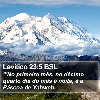 Levítico 23:5 BSL Bible Verse Image