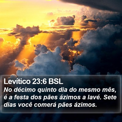 Levítico 23:6 BSL Bible Verse Image