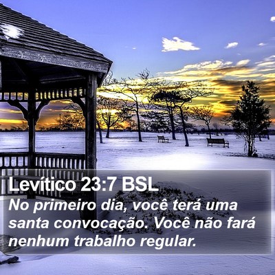 Levítico 23:7 BSL Bible Verse Image