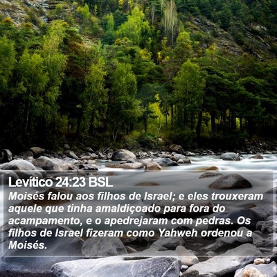 Levítico 24:23 BSL Bible Verse Image