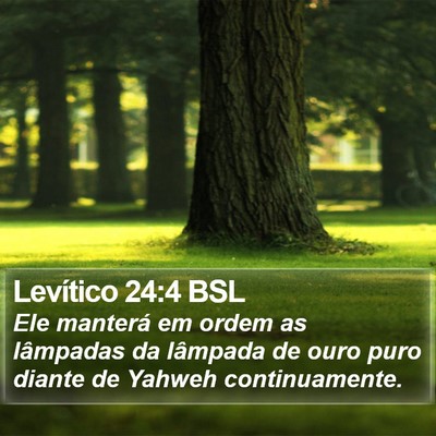 Levítico 24:4 BSL Bible Verse Image