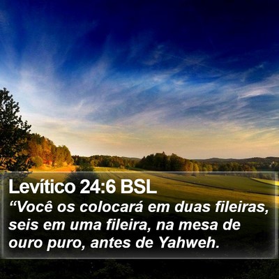 Levítico 24:6 BSL Bible Verse Image