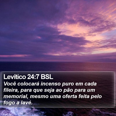 Levítico 24:7 BSL Bible Verse Image