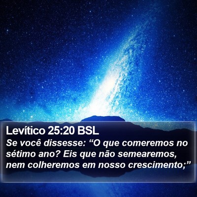 Levítico 25:20 BSL Bible Verse Image