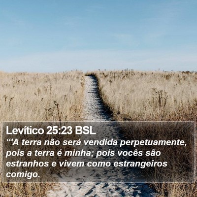 Levítico 25:23 BSL Bible Verse Image