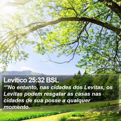 Levítico 25:32 BSL Bible Verse Image