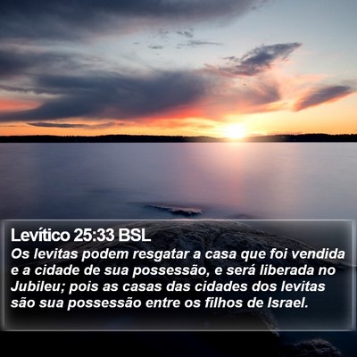 Levítico 25:33 BSL Bible Verse Image