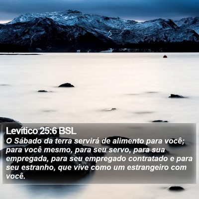 Levítico 25:6 BSL Bible Verse Image