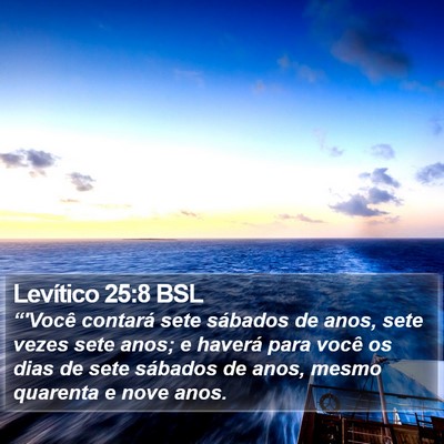 Levítico 25:8 BSL Bible Verse Image