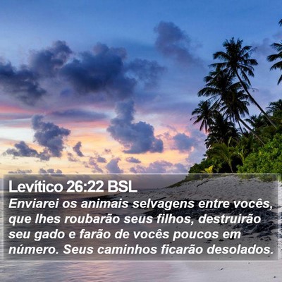Levítico 26:22 BSL Bible Verse Image