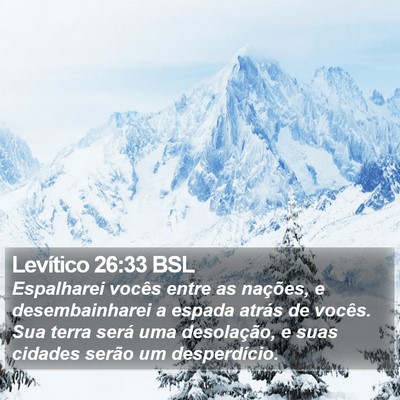 Levítico 26:33 BSL Bible Verse Image