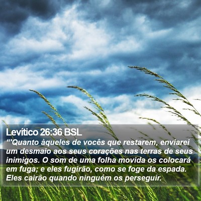 Levítico 26:36 BSL Bible Verse Image