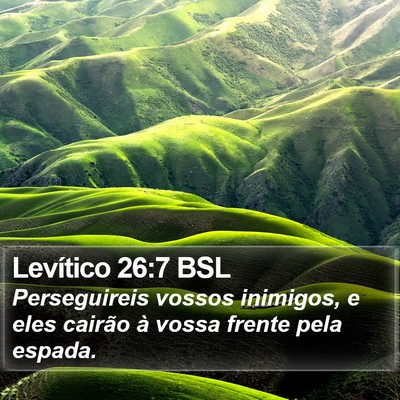 Levítico 26:7 BSL Bible Verse Image