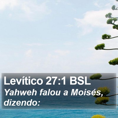 Levítico 27:1 BSL Bible Verse Image