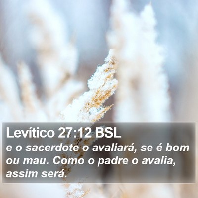 Levítico 27:12 BSL Bible Verse Image