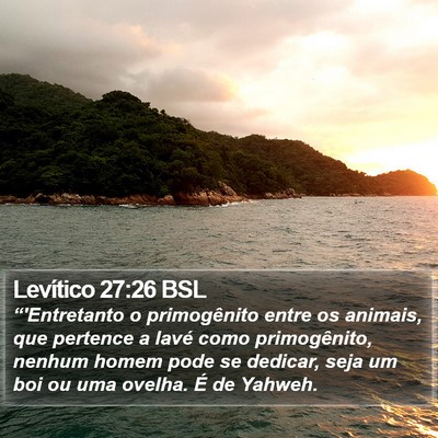 Levítico 27:26 BSL Bible Verse Image