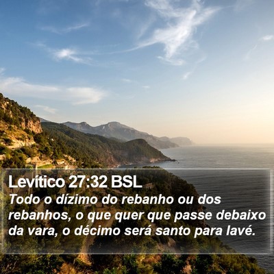Levítico 27:32 BSL Bible Verse Image