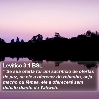 Levítico 3:1 BSL Bible Verse Image