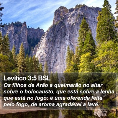 Levítico 3:5 BSL Bible Verse Image