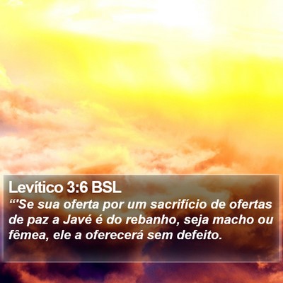 Levítico 3:6 BSL Bible Verse Image