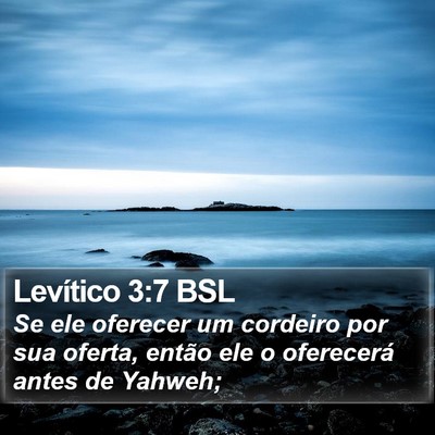 Levítico 3:7 BSL Bible Verse Image