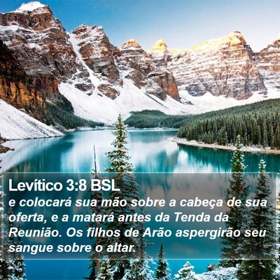 Levítico 3:8 BSL Bible Verse Image