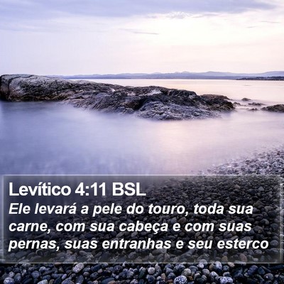 Levítico 4:11 BSL Bible Verse Image