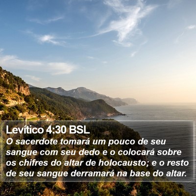 Levítico 4:30 BSL Bible Verse Image