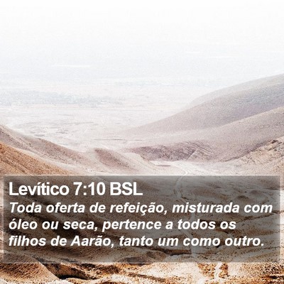 Levítico 7:10 BSL Bible Verse Image