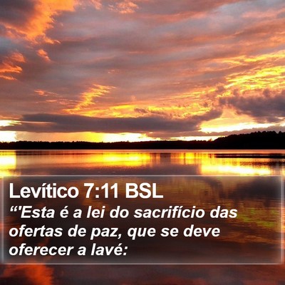 Levítico 7:11 BSL Bible Verse Image