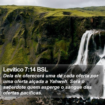 Levítico 7:14 BSL Bible Verse Image