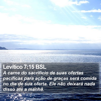 Levítico 7:15 BSL Bible Verse Image
