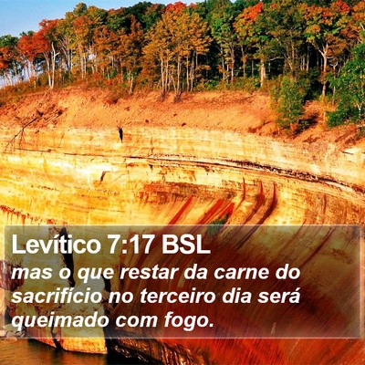 Levítico 7:17 BSL Bible Verse Image
